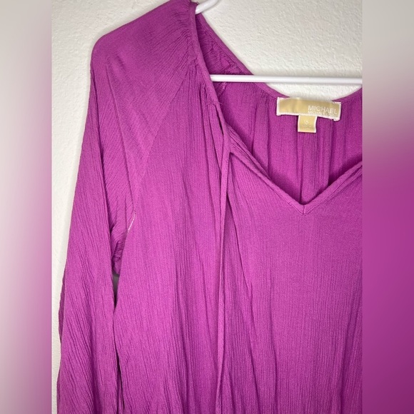MICHAEL Michael Kors Purple Peplum Blouse with Relaxed Fit - Picture 2 of 4